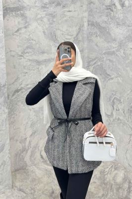 وست لمزور آستردار کمربند چرمی