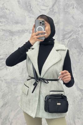 وست لمزور آستردار کمربند چرمی