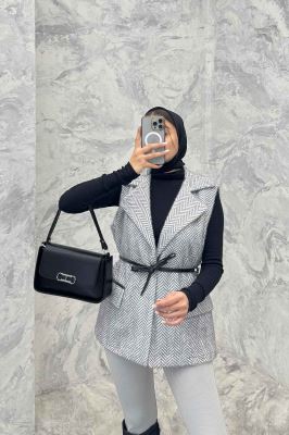 وست لمزور آستردار کمربند چرمی