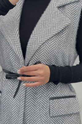 وست لمزور آستردار کمربند چرمی