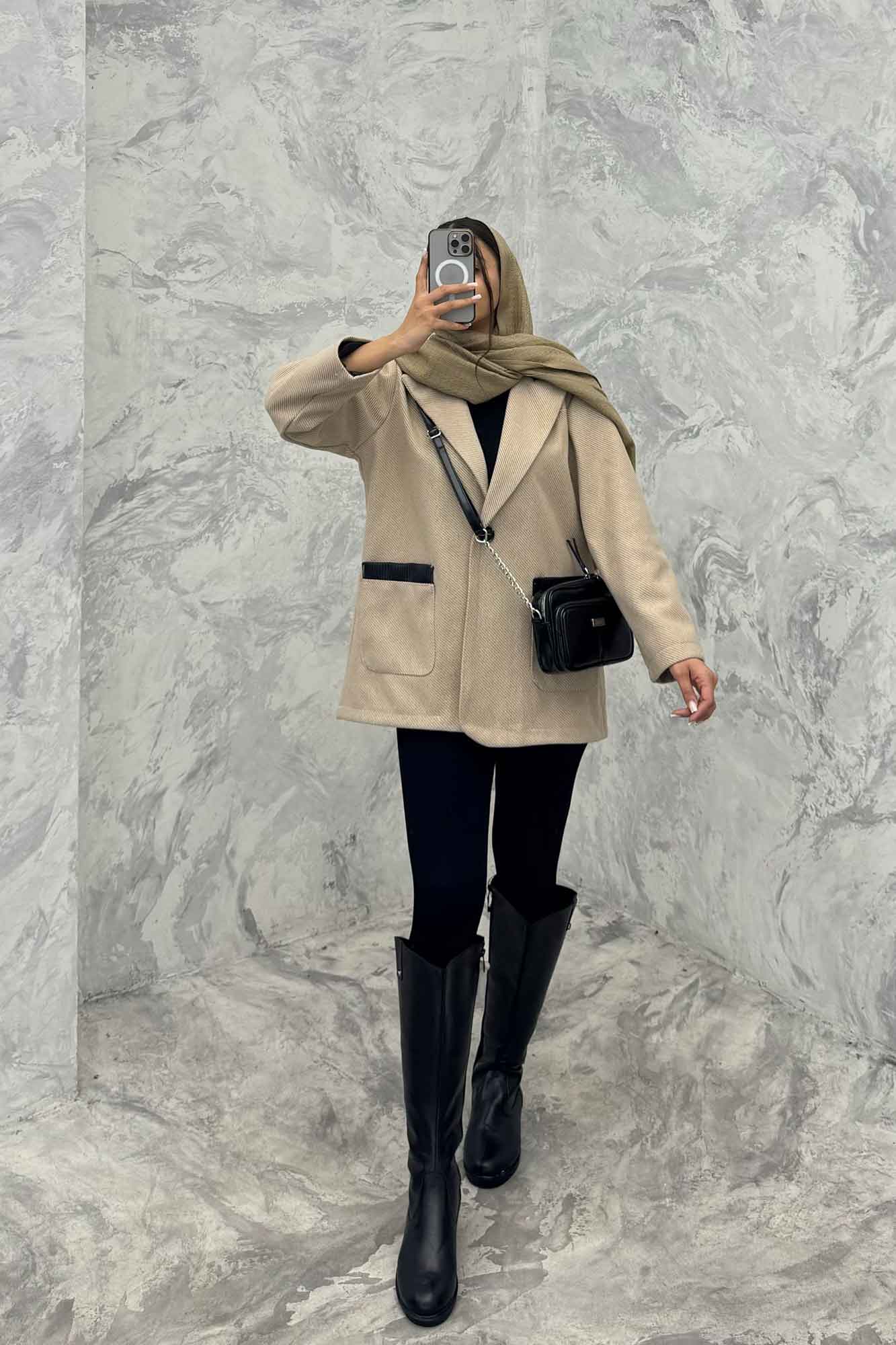 کت فوتر کجراه خرجکار چرم