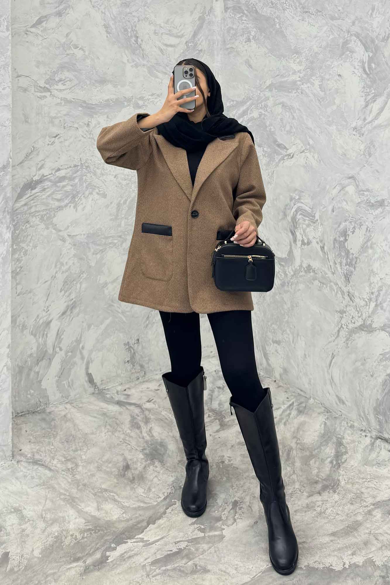 کت فوتر کجراه خرجکار چرم