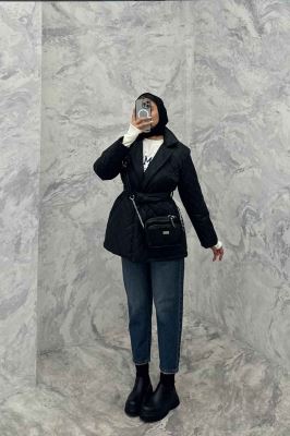 کاپشن امبردی یقه انگلیسی