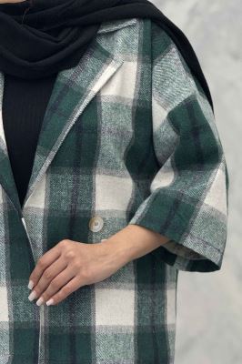 کت چهارخانه آستردار آستین سه رب