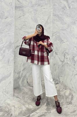 کت چهارخانه آستردار آستین سه رب