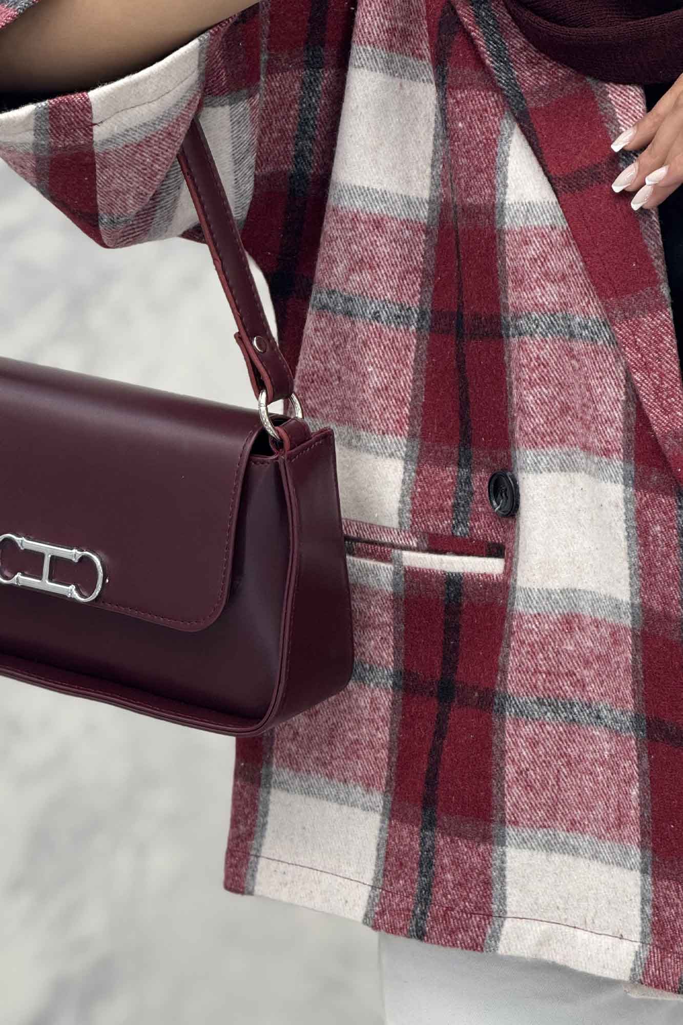 کت چهارخانه آستردار آستین سه رب