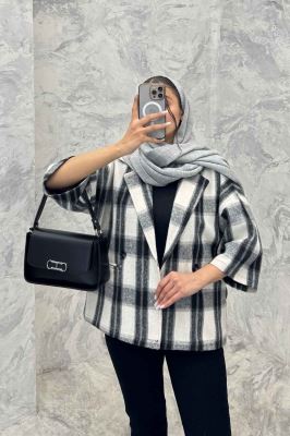 کت چهارخانه آستردار آستین سه رب