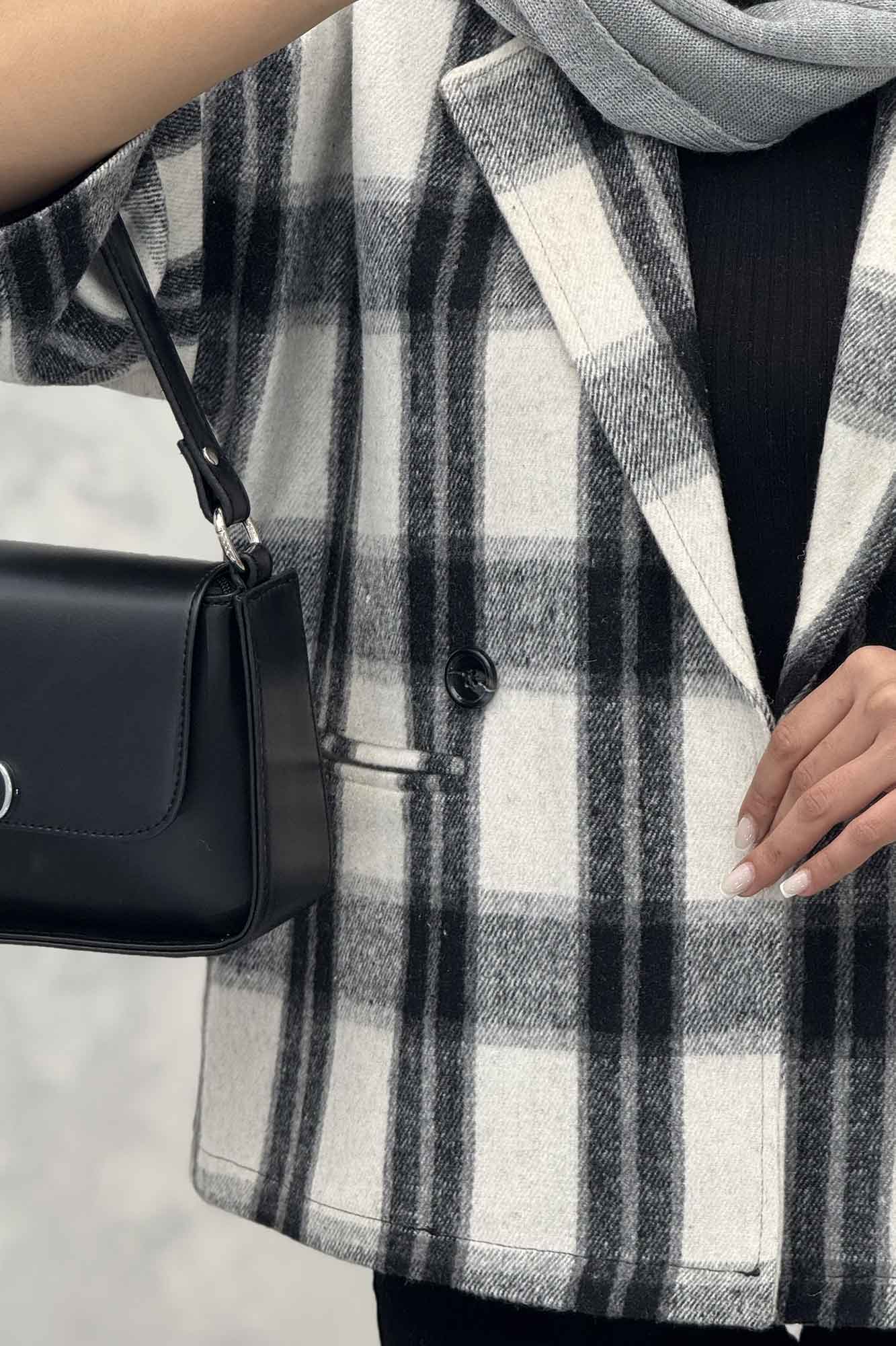 کت چهارخانه آستردار آستین سه رب