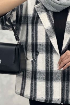 کت چهارخانه آستردار آستین سه رب