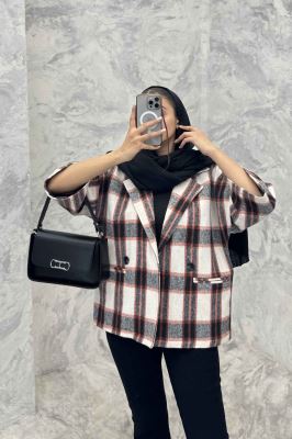 کت چهارخانه آستردار آستین سه رب