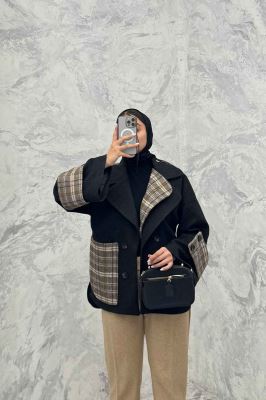 پالتو آستردار فوتر دو یقه تک جیب پرنیان