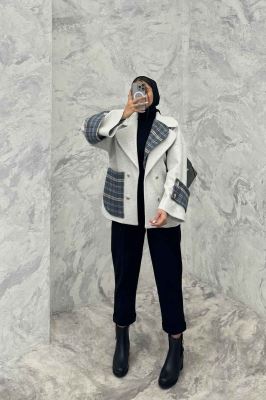 پالتو آستردار فوتر دو یقه تک جیب پرنیان