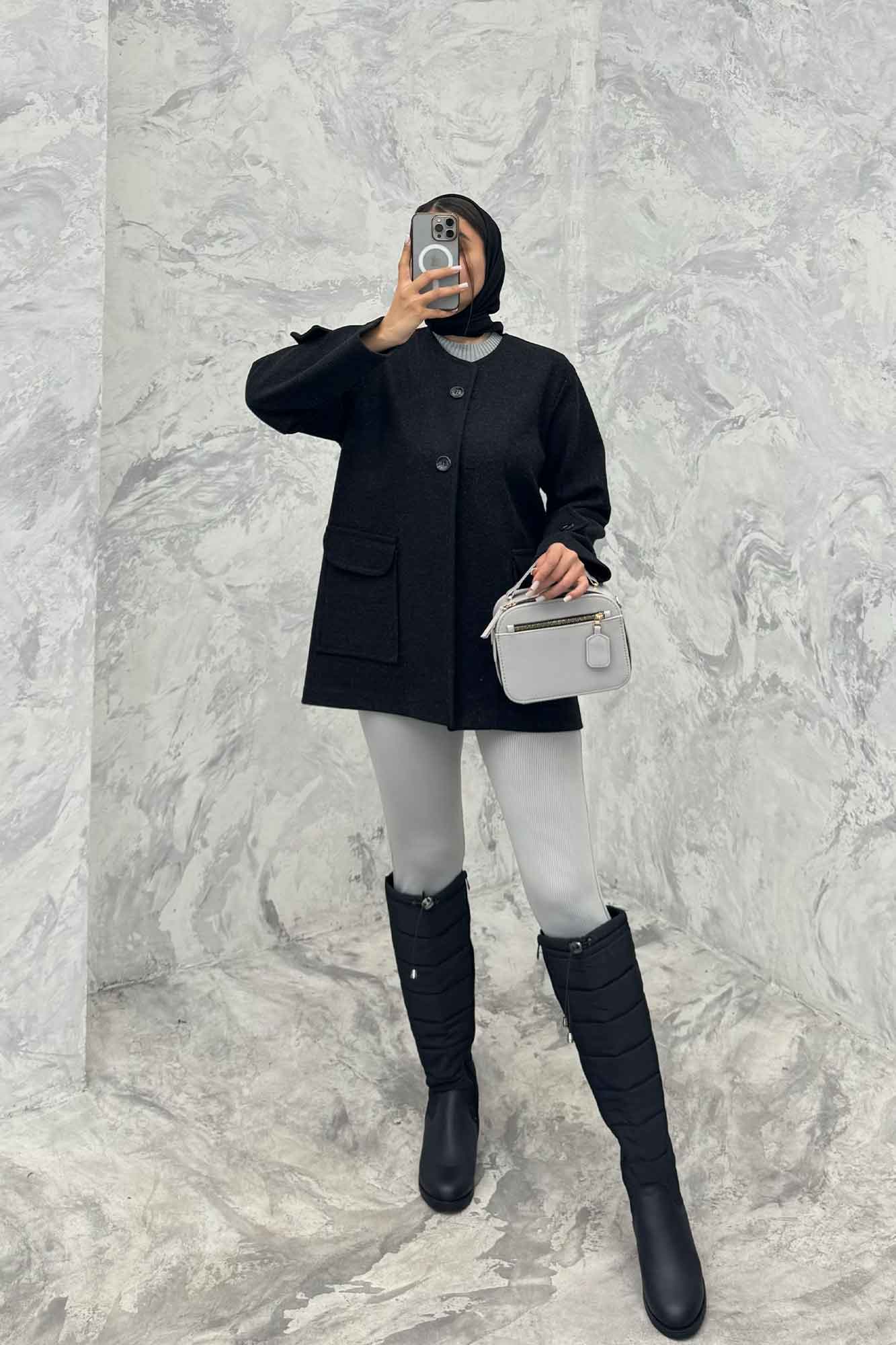 کت فوتر دو دکمه عمودی آویسا