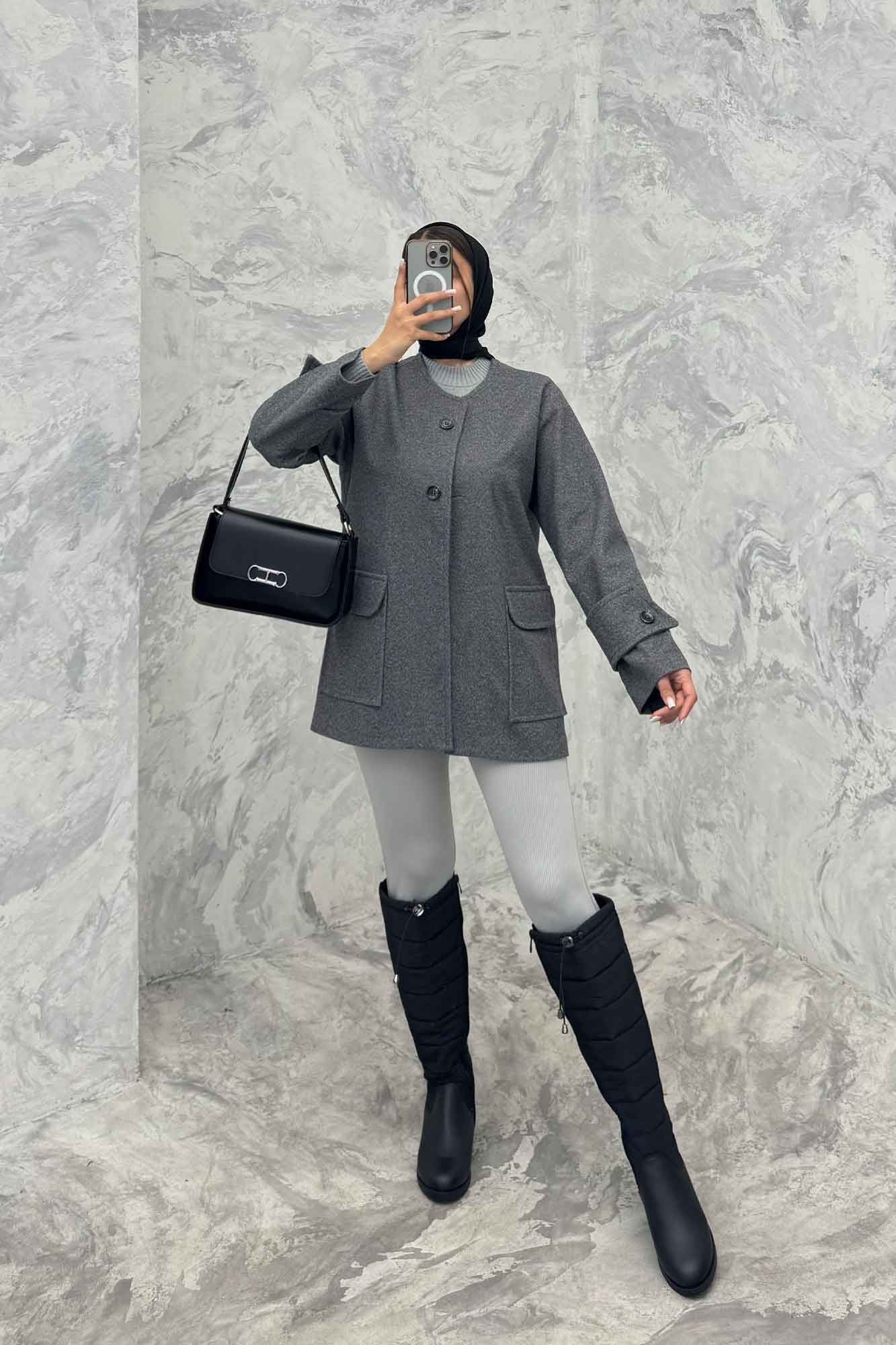 کت فوتر کجراه دو جیب پاکتی الیویا