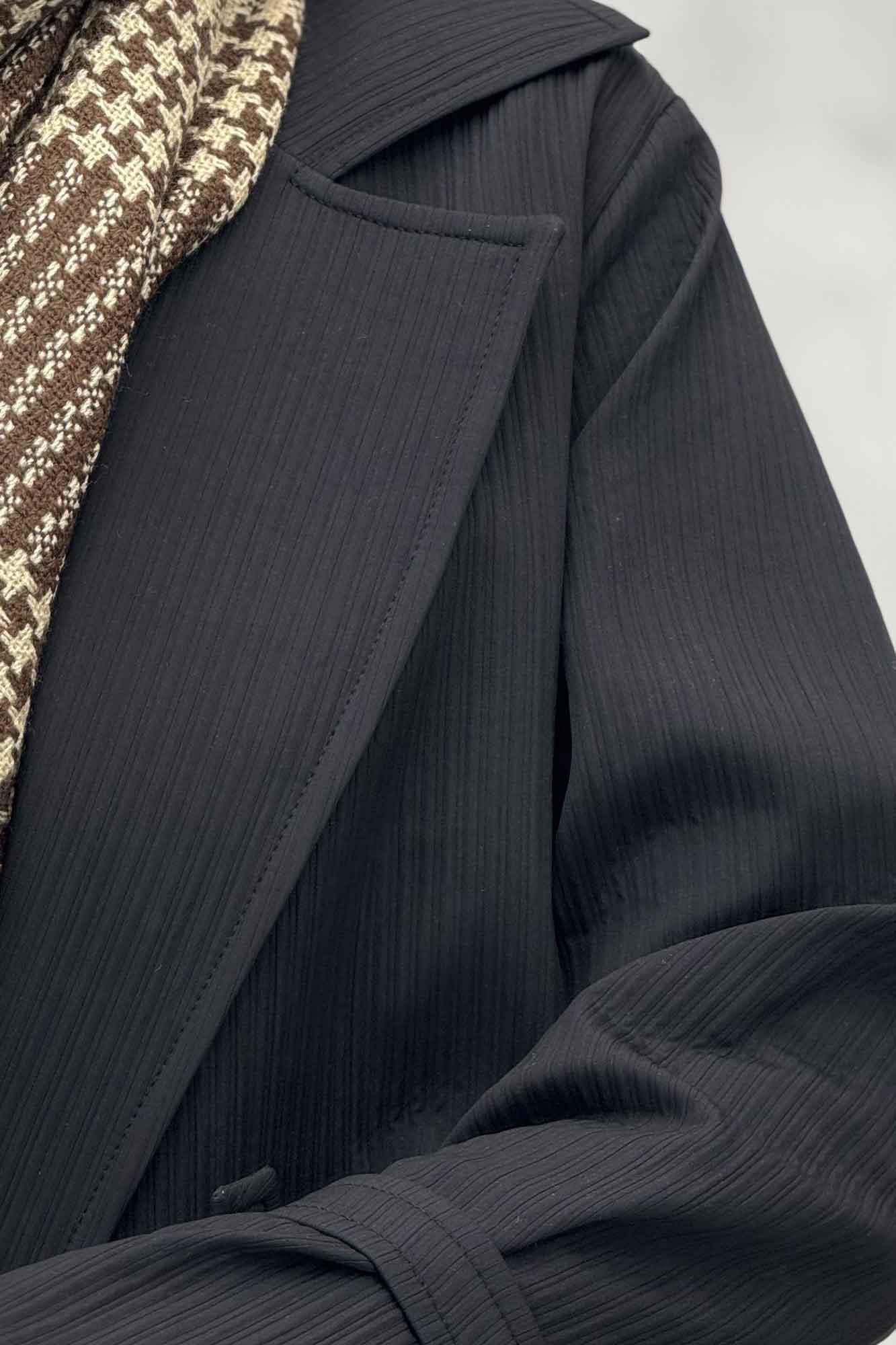 بارانی بلند سانتانا میله ای چهار دکمه