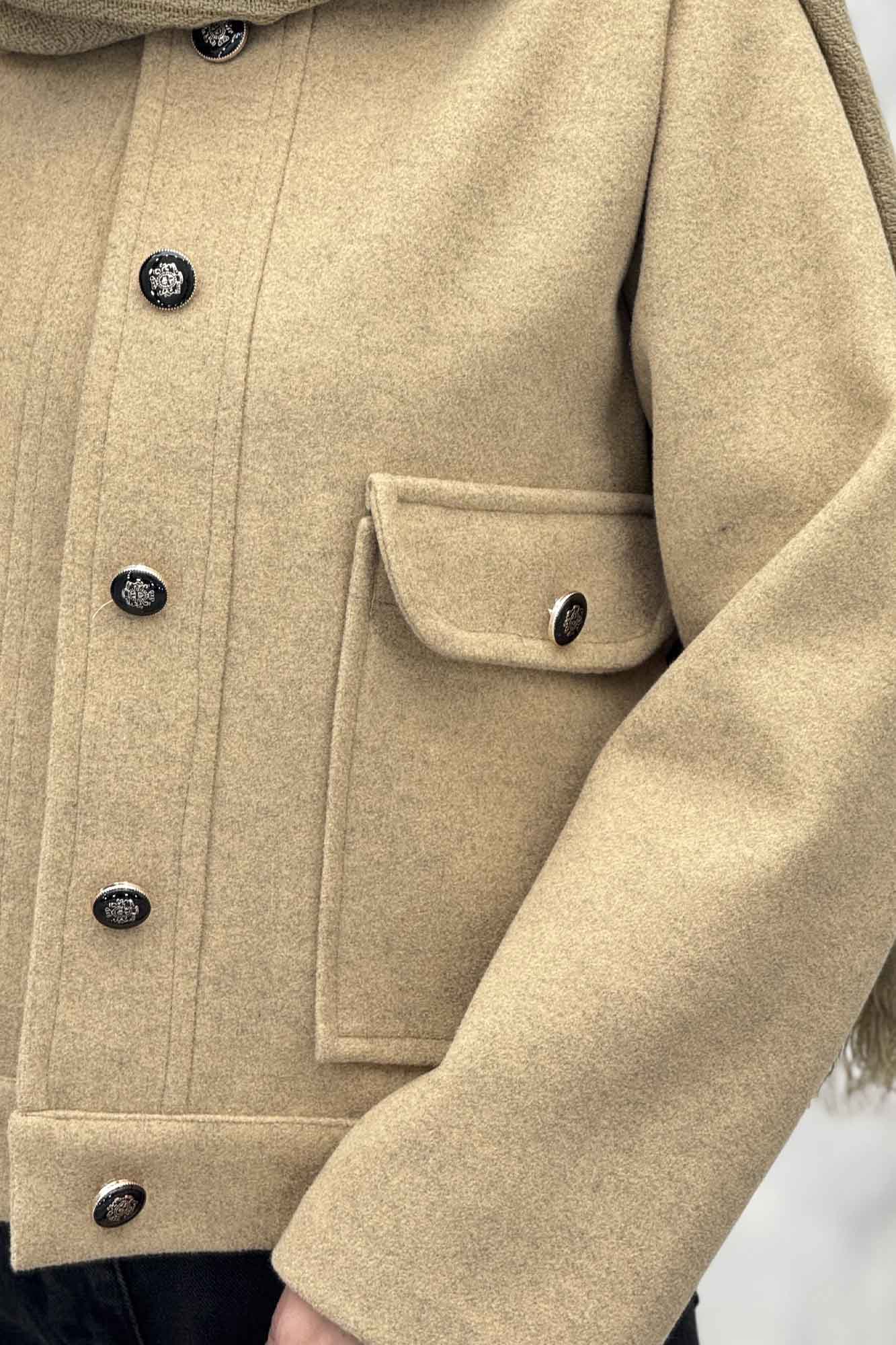 کت فوتر دو جیب یقه گرد نویا