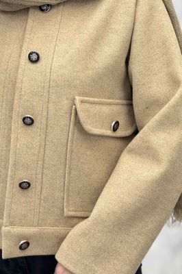 کت فوتر دو جیب یقه گرد نویا