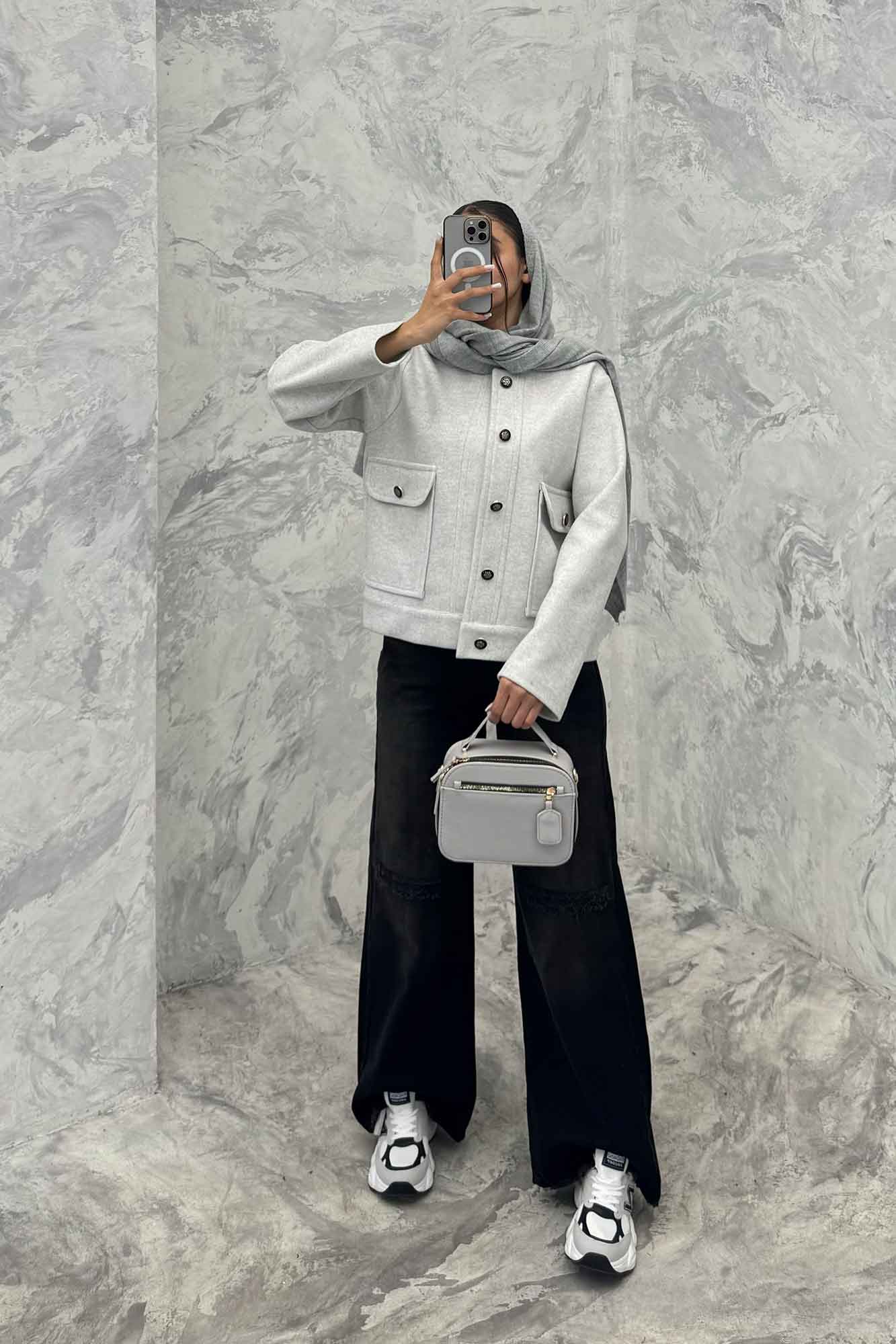 کت فوتر دو جیب یقه گرد نویا