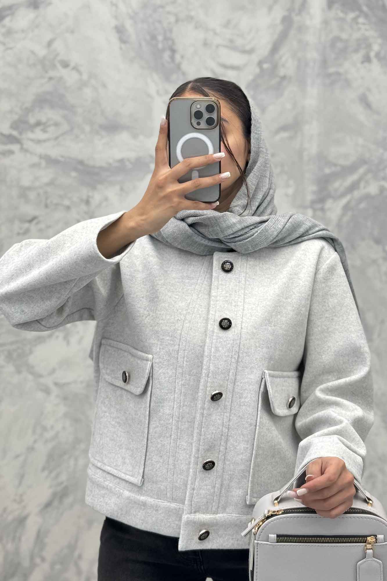 کت فوتر دو جیب یقه گرد نویا