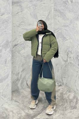 کاپشن کوتاه پایین گت دار