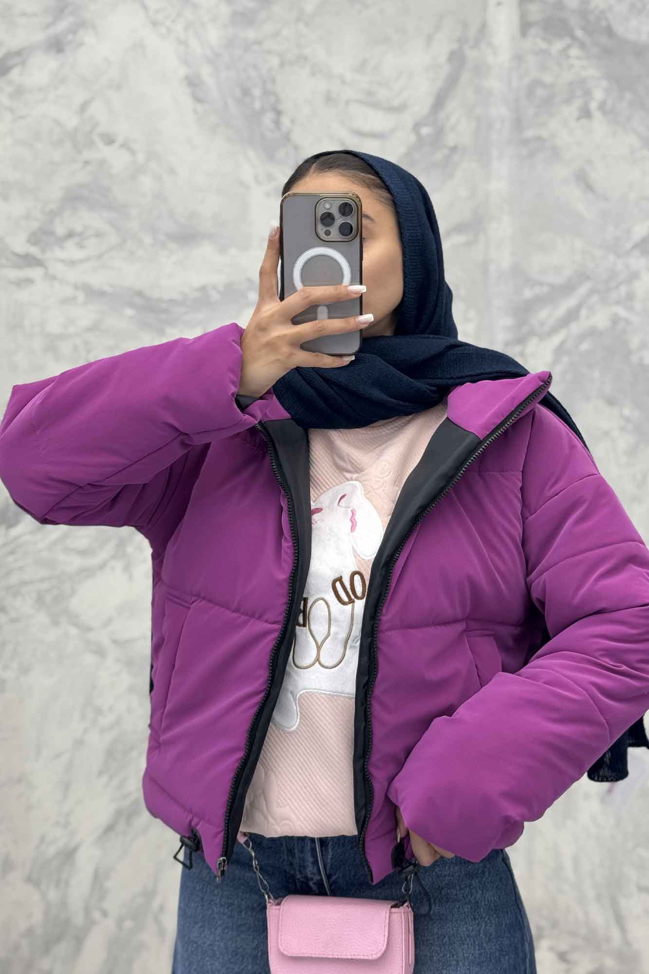 کاپشن کوتاه پایین گت دار