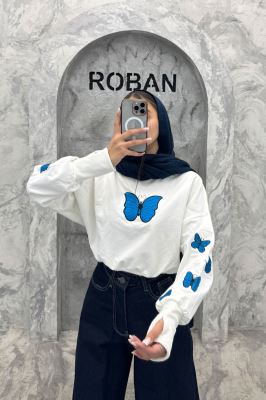 دورس کراپ گلدوزی طرح پروانه