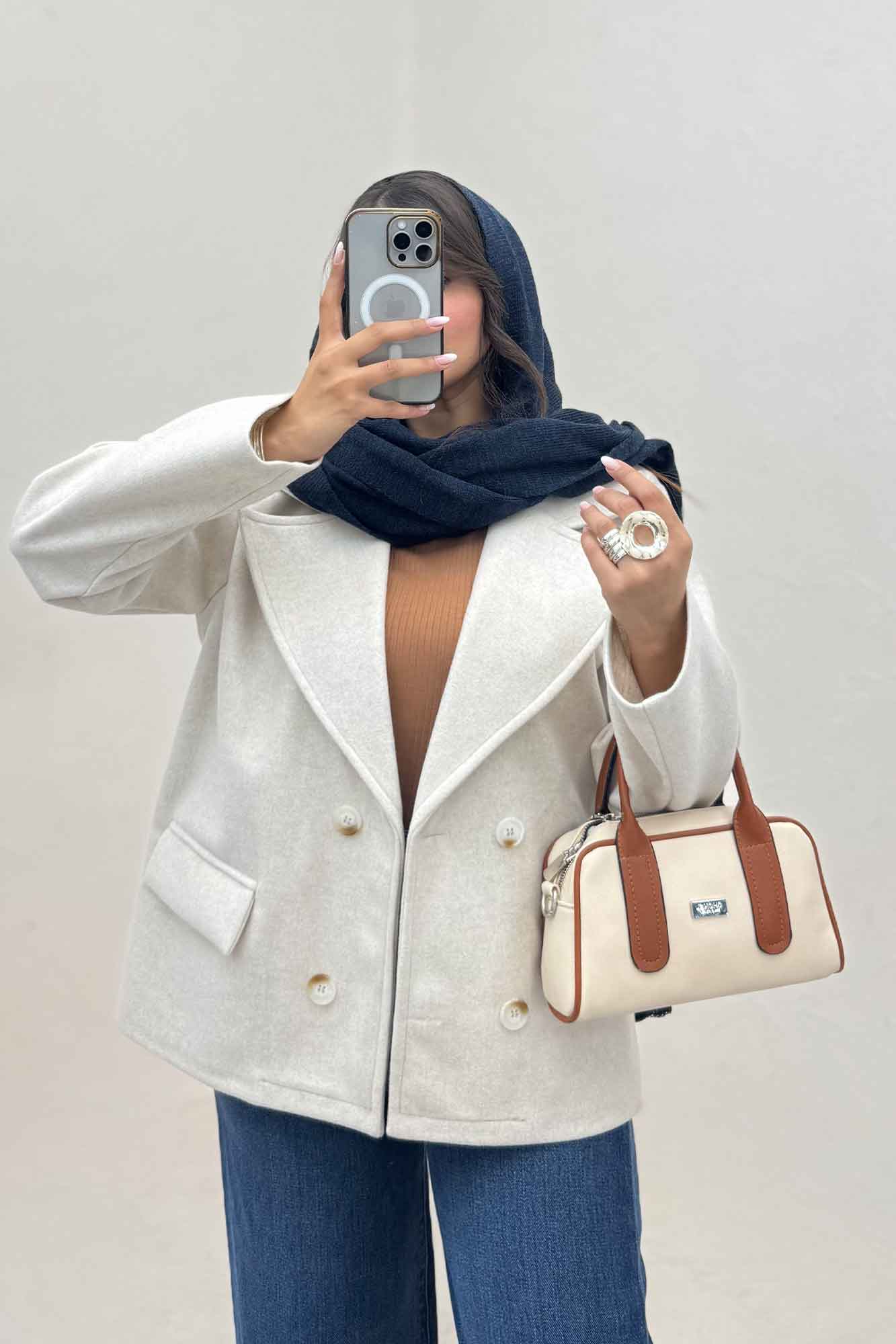 کت فوتر یقه انگلیسی آرمیس