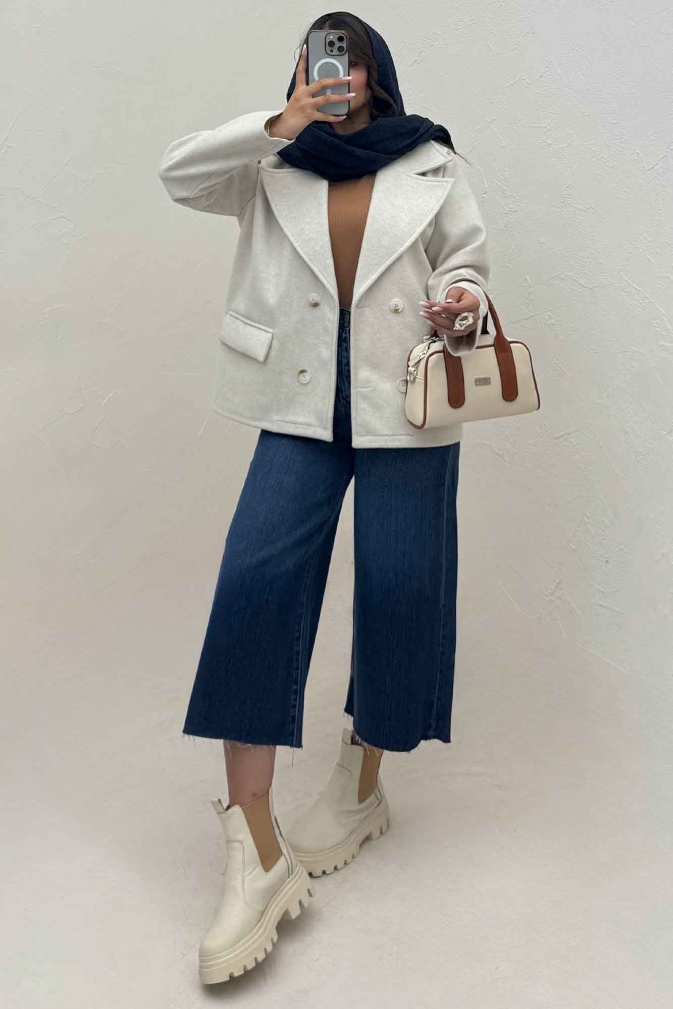 کت فوتر یقه انگلیسی آرمیس