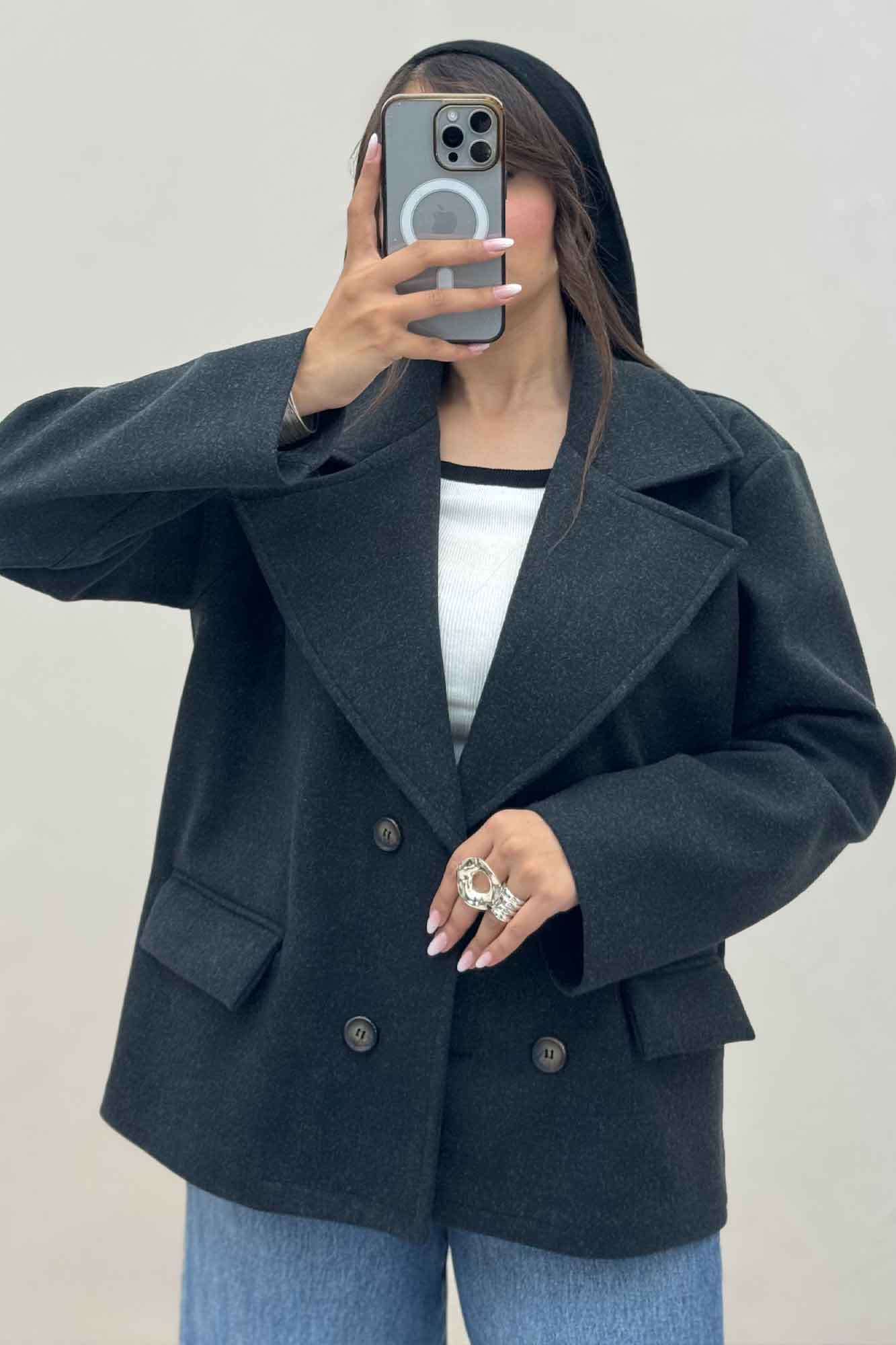 کت فوتر یقه انگلیسی آرمیس