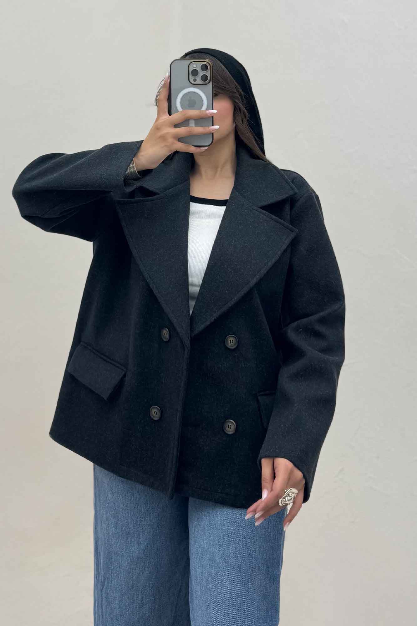 کت فوتر یقه انگلیسی آرمیس