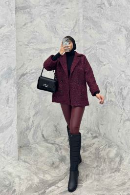 کت بوکله آستردار چهار دکمه