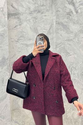 کت بوکله آستردار چهار دکمه