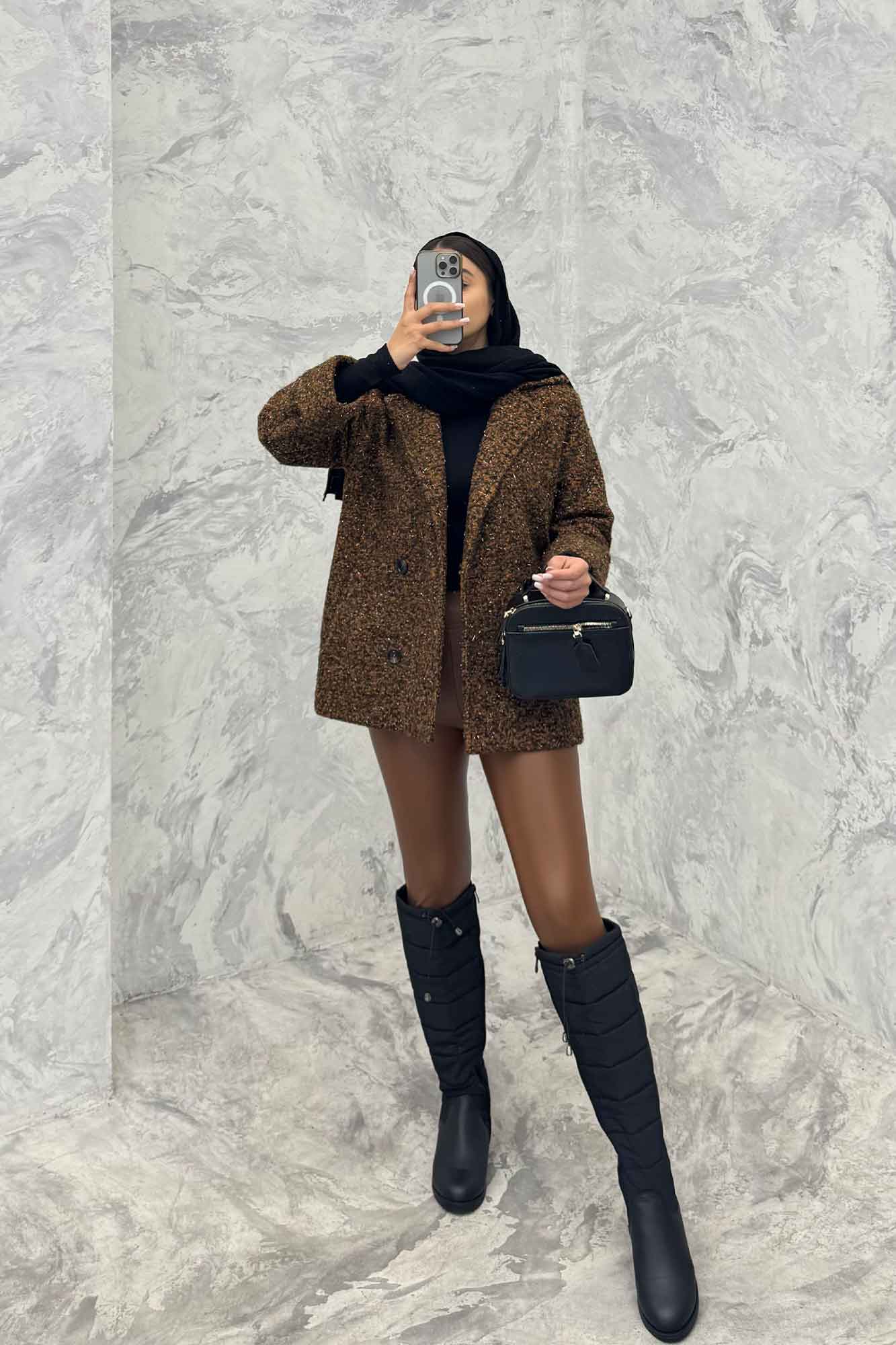 کت بوکله آستردار چهار دکمه