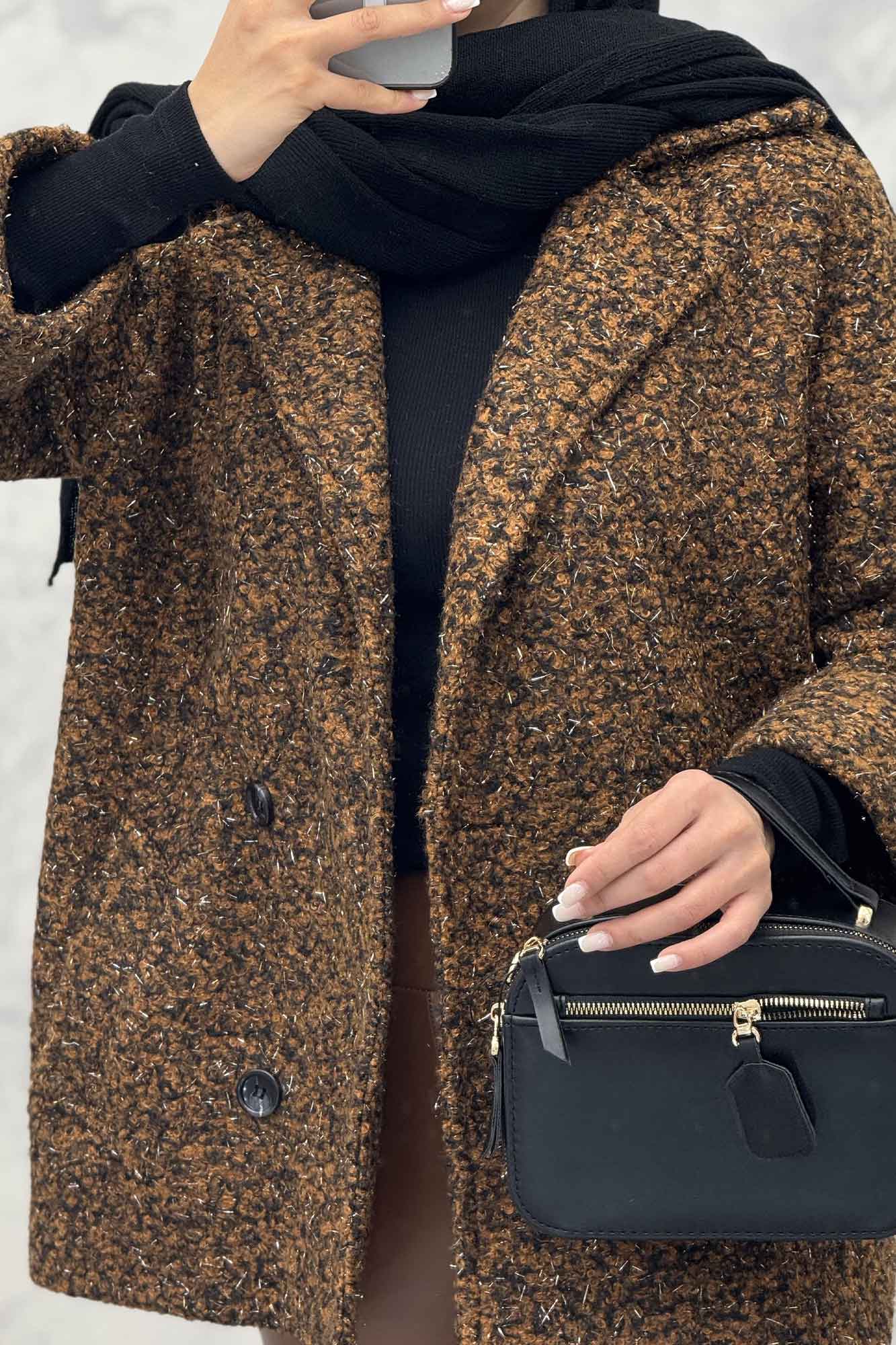 کت بوکله آستردار چهار دکمه