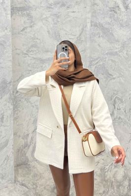 کت تک دکمه لمزور مخملی سه جیب