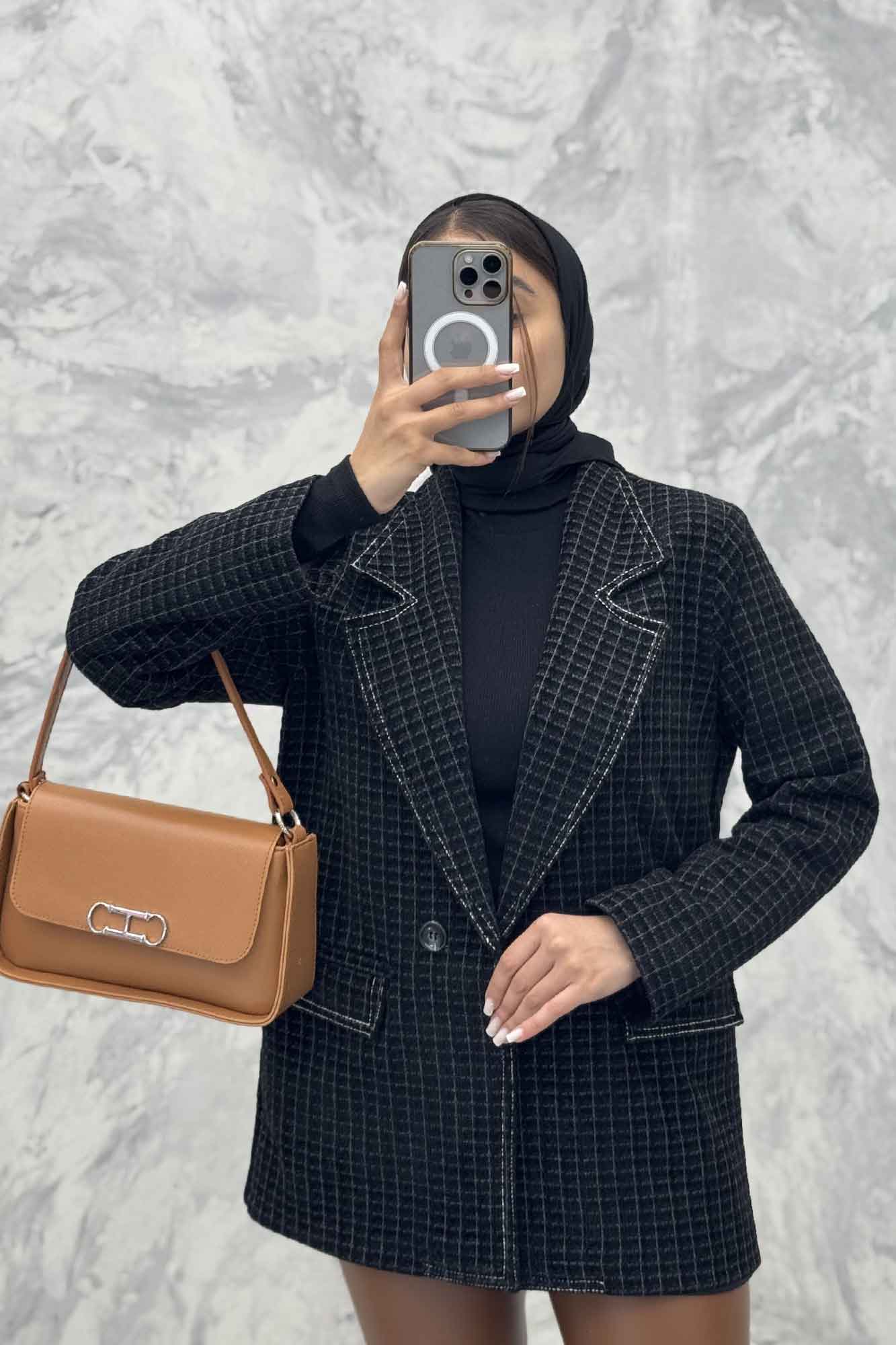 کت تک دکمه لمزور مخملی سه جیب