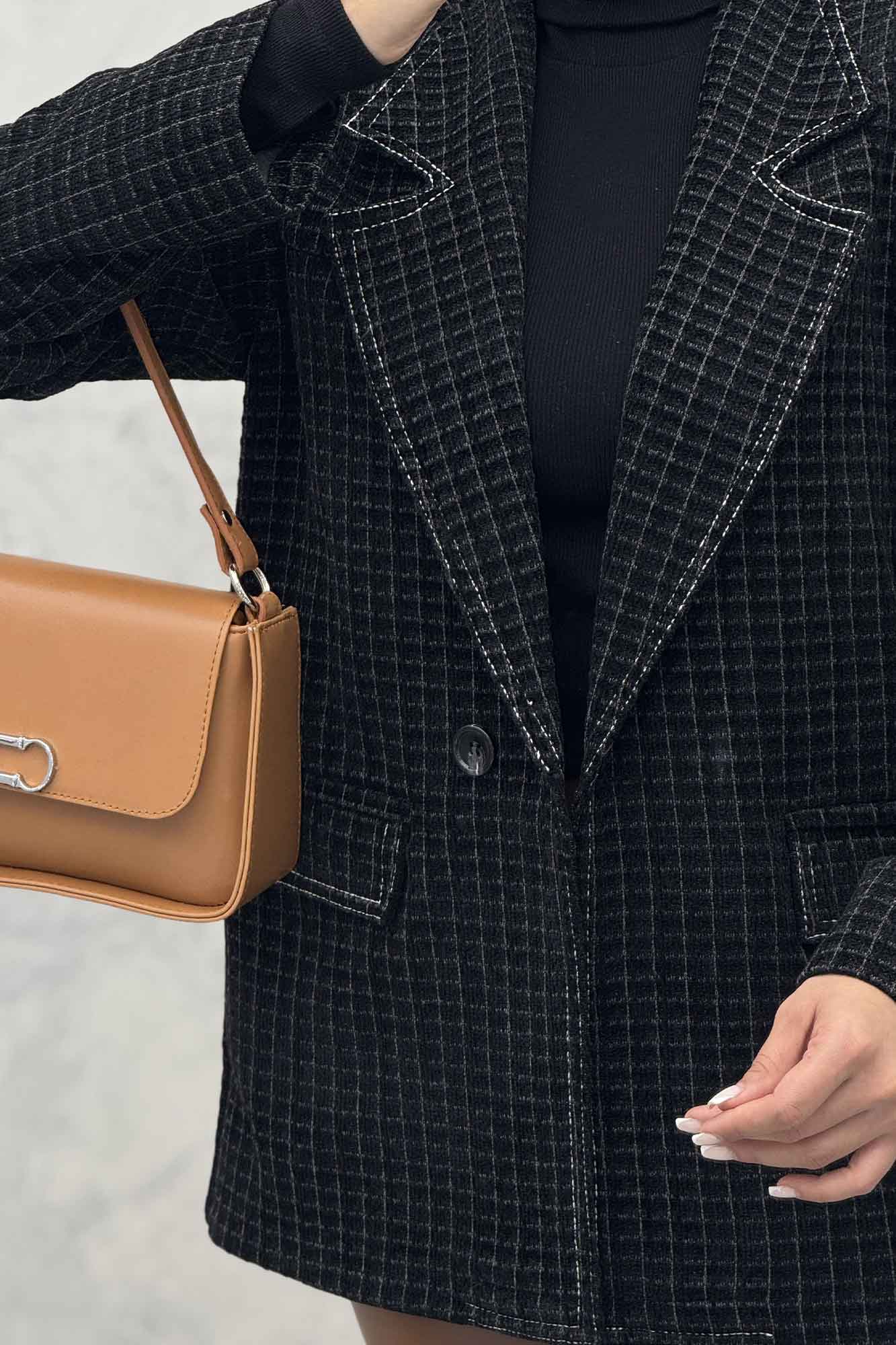 کت تک دکمه لمزور مخملی سه جیب