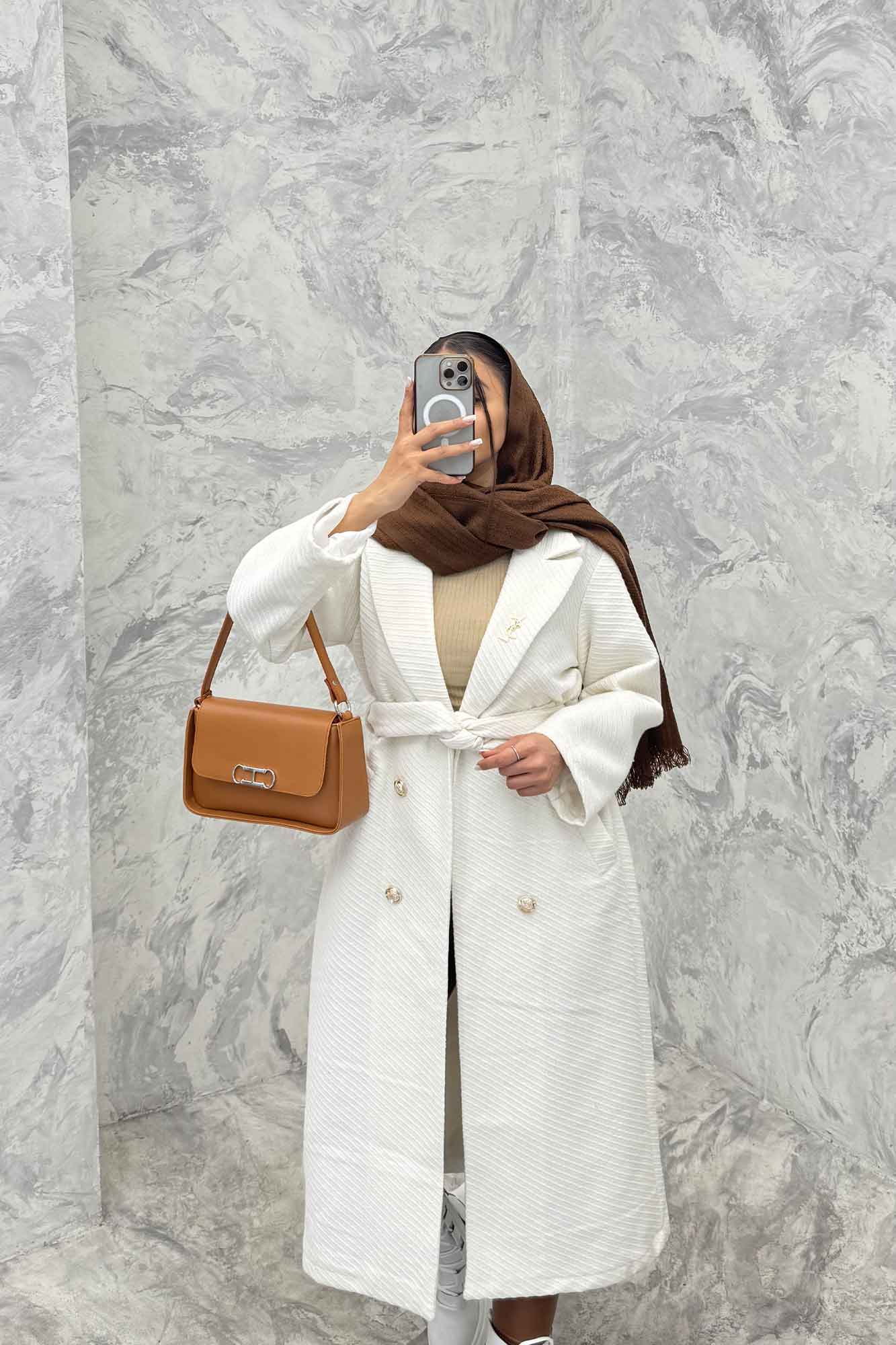 پالتو بلند فوتر کجراه درشت ایوسن لورن