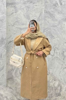 پالتو بلند فوتر کجراه درشت ایوسن لورن