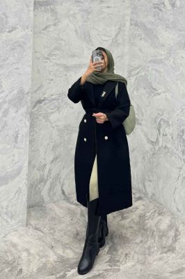 پالتو بلند فوتر کجراه درشت ایوسن لورن