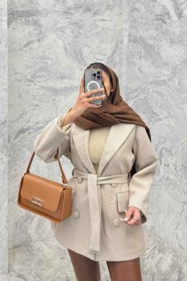 کت فوتر کجراه یقه انگلیسی آستردار 4 دکمه