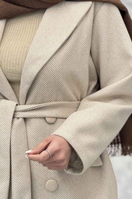 کت فوتر کجراه یقه انگلیسی آستردار 4 دکمه