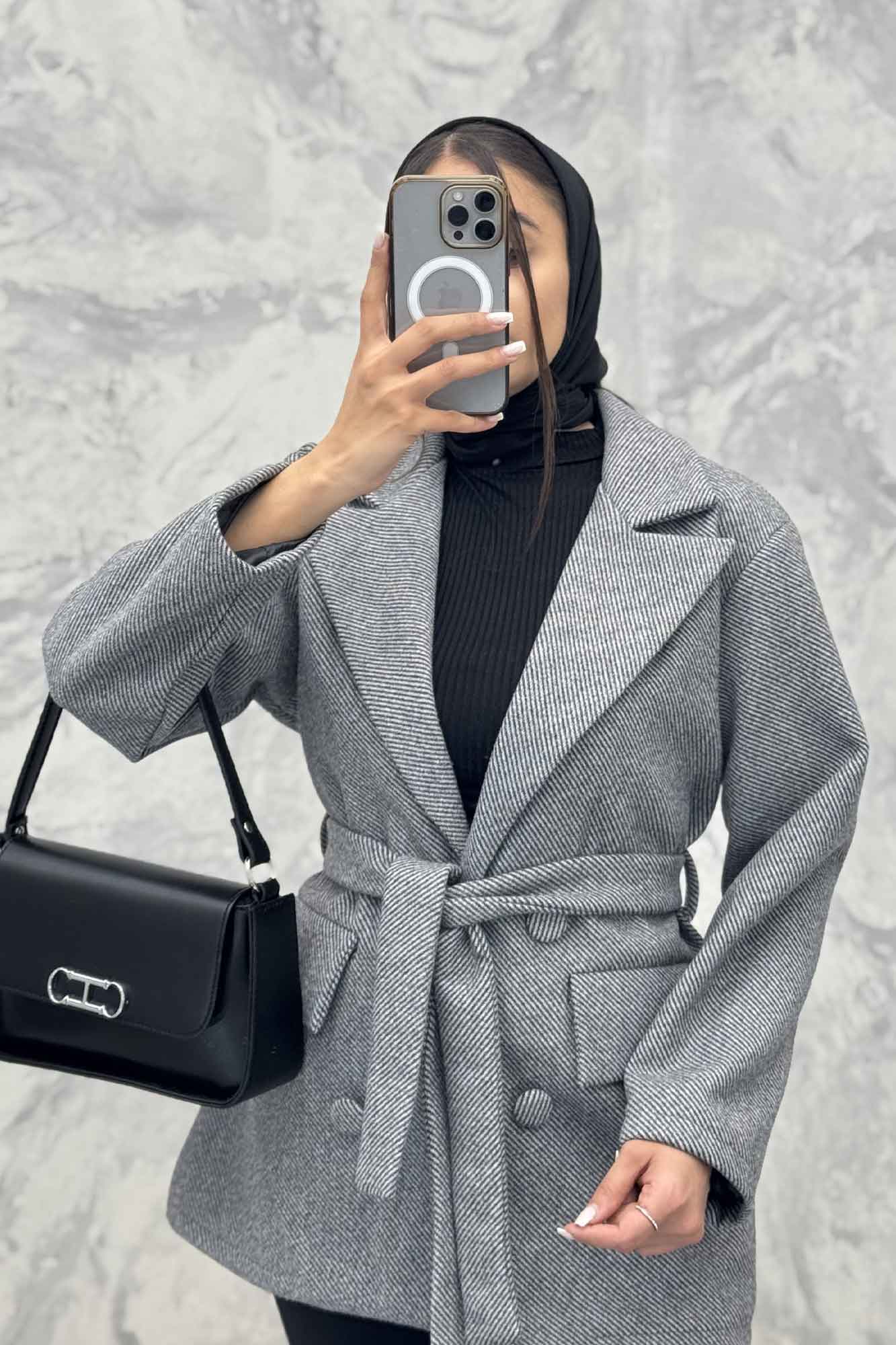 کت فوتر کجراه یقه انگلیسی آستردار 4 دکمه