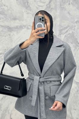 کت فوتر کجراه یقه انگلیسی آستردار 4 دکمه