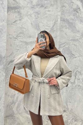 کت فوتر یقه انگلیسی آستردار جناقی درشت