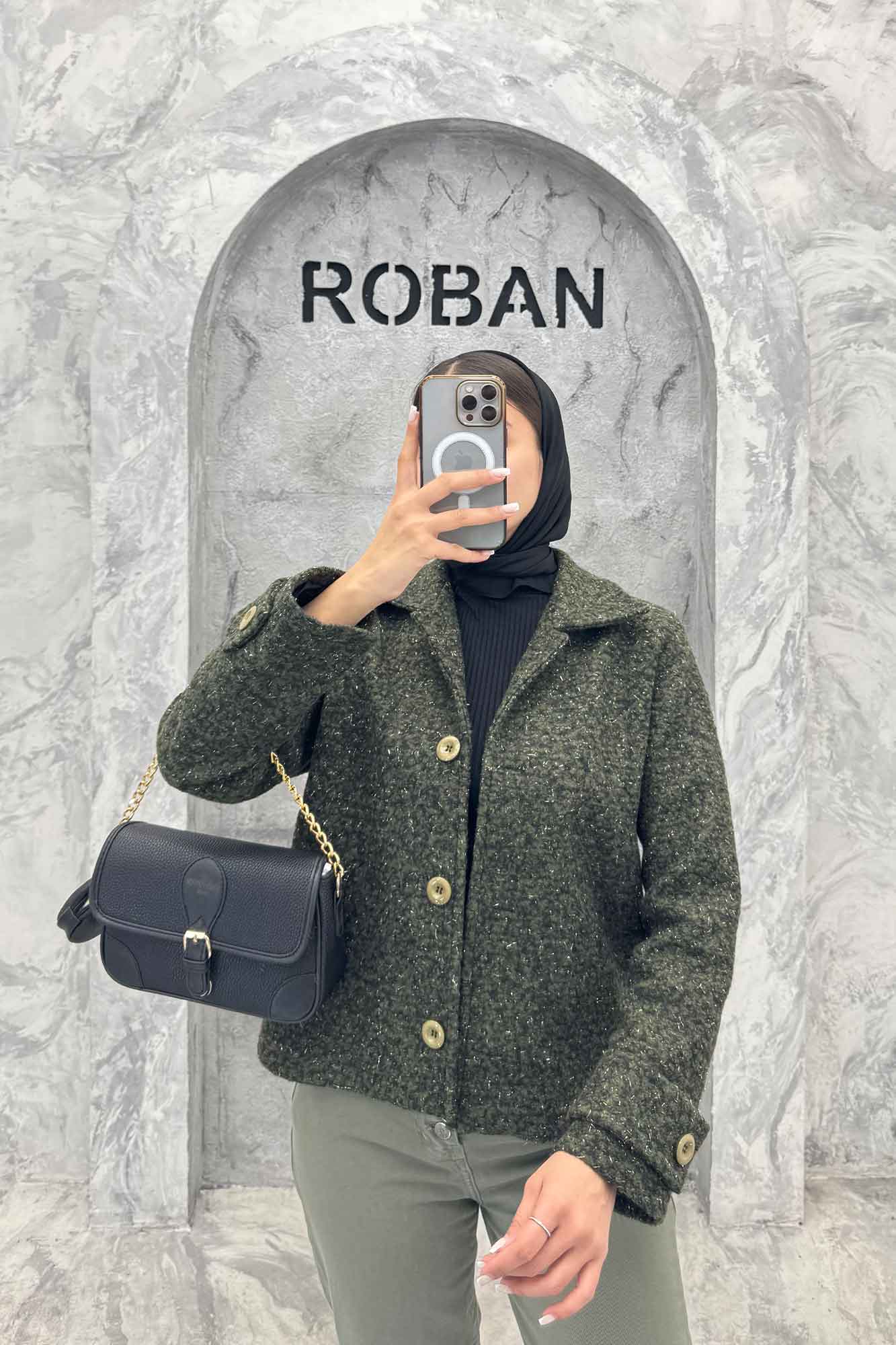 کت بوکله آستردار آستین بند پینار