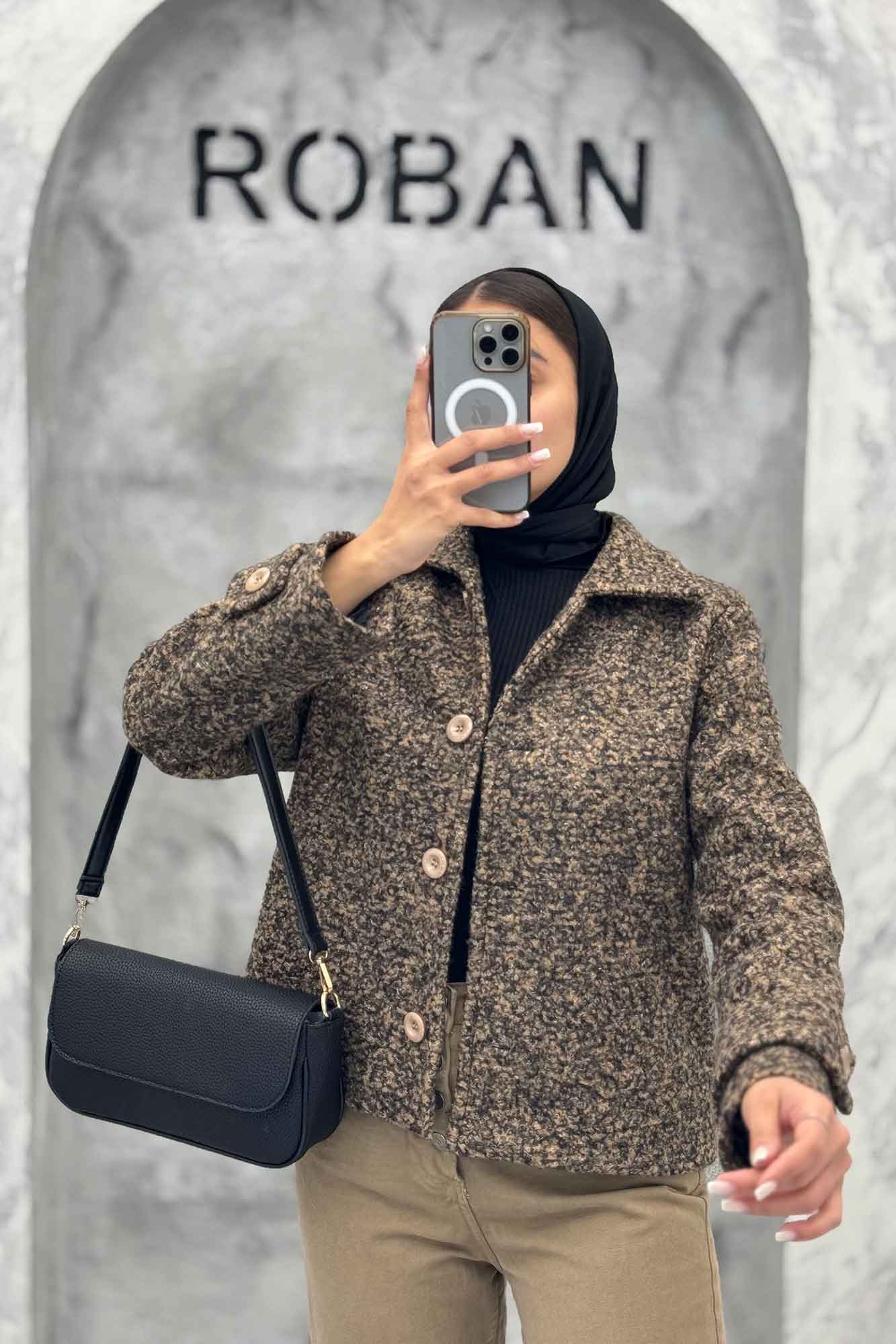 کت بوکله آستردار آستین بند پینار