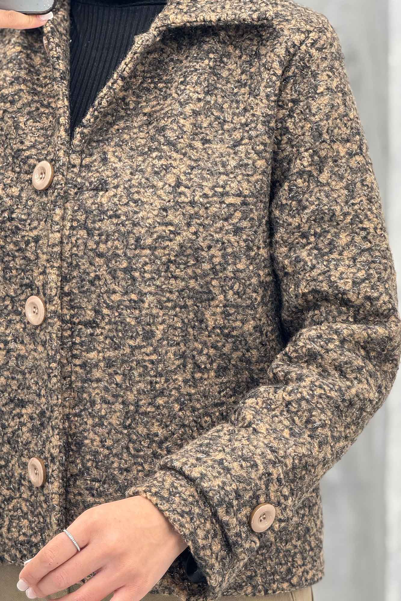 کت بوکله آستردار آستین بند پینار