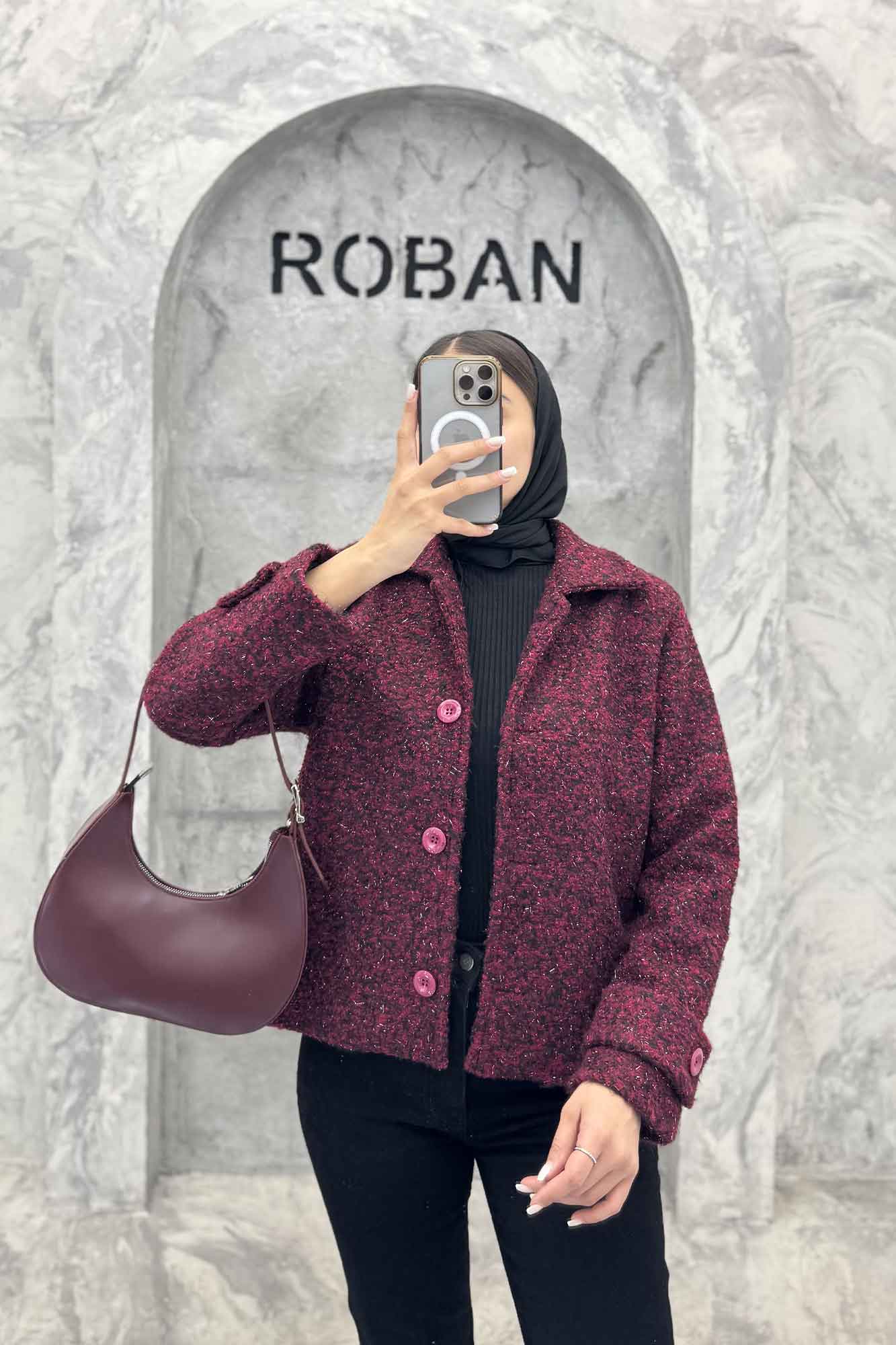 کت بوکله آستردار آستین بند پینار