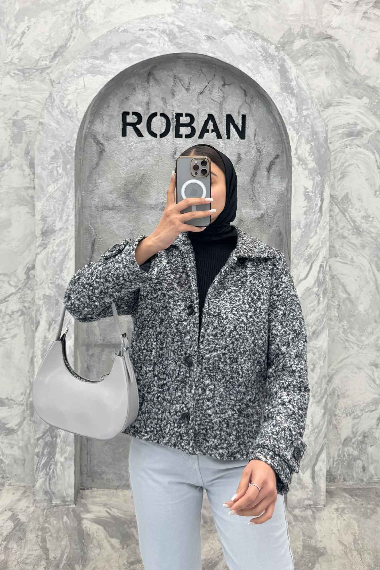 کت بوکله آستردار آستین بند پینار